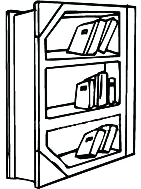 600x800 Bookshelf In The Library Coloring Pages Best Place To Color