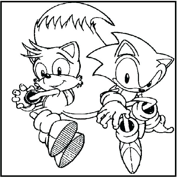 600x606 Sonic And Tails Coloring Pages Fox Coloring Pages Tails Coloring
