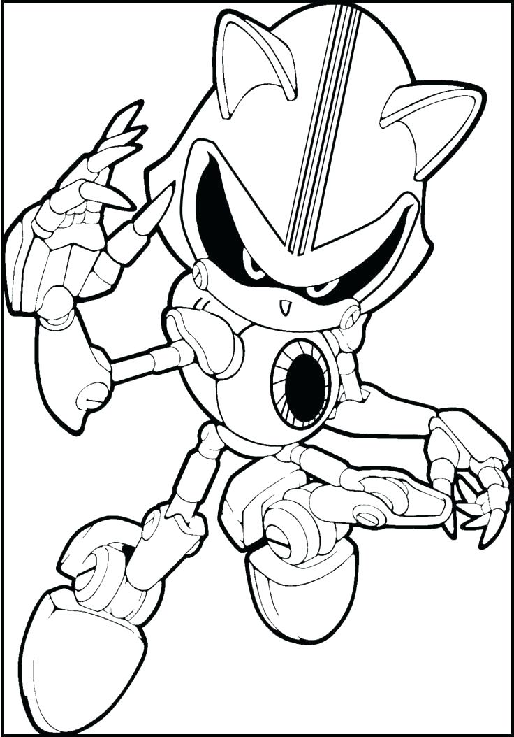 736x1054 Sonic Coloring Pages Printable