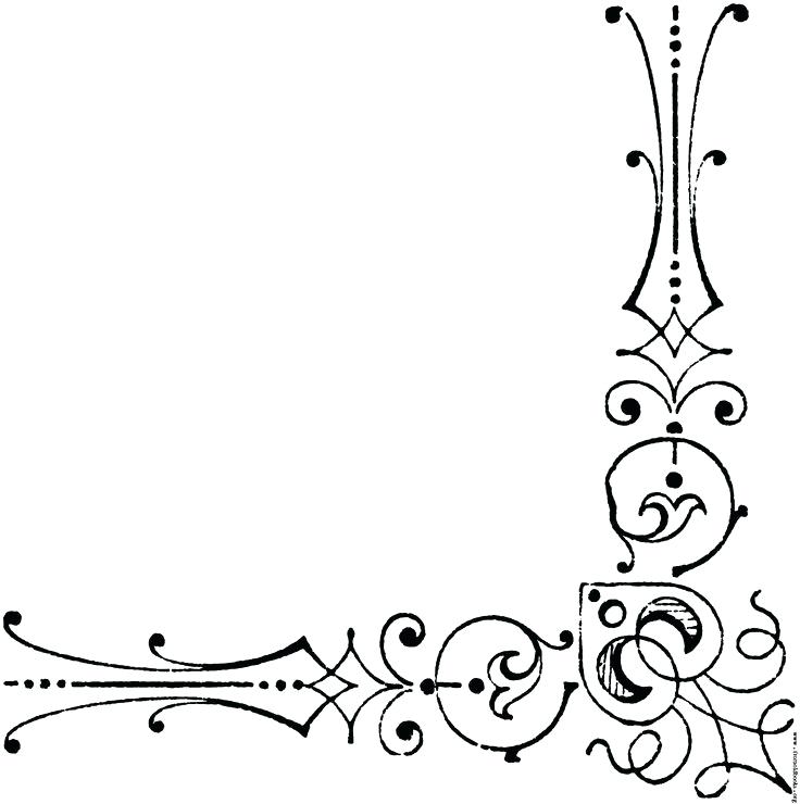 736x740 Corner Borders Coloring Page Best Corner Border Ideas On Cute