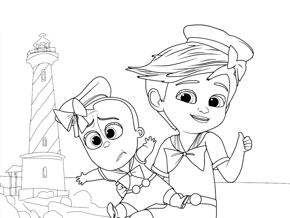 1200x900 Boss Baby Cartoon Coloring Page