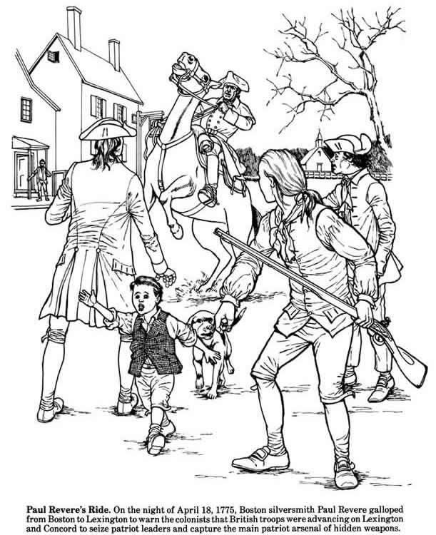 611x750 Story Of The American Revolution Coloring Book From Dover
