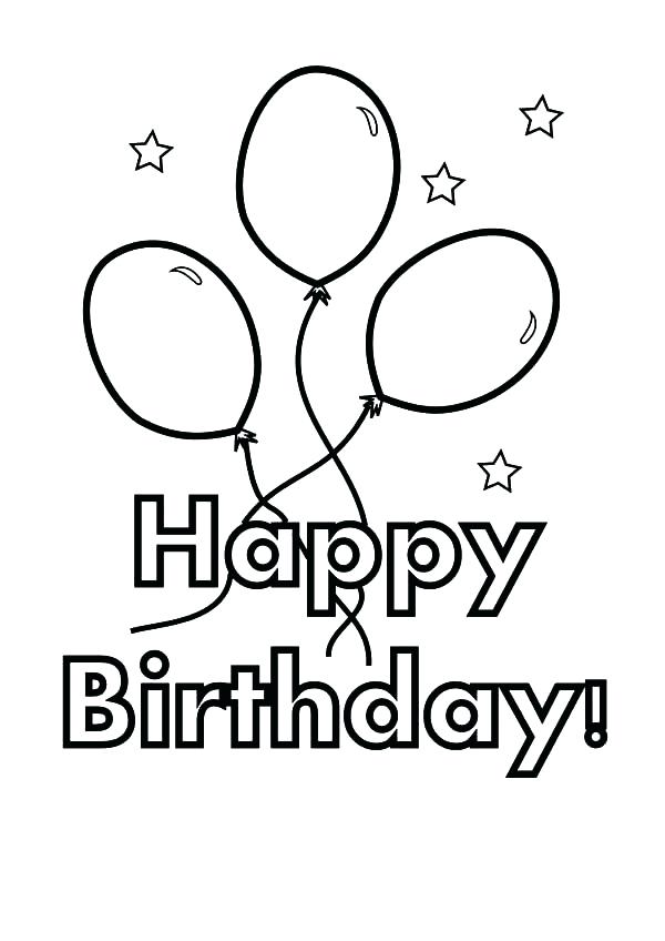 600x848 Party Coloring Pages Birthday Balloons Balloons For Birthday Party