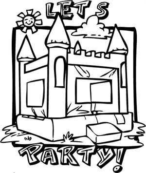 300x355 Image Result For Bounce House Clip Art Black And White School