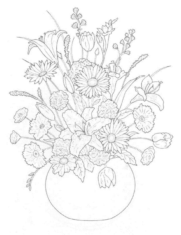 580x750 Kids N Coloring Pages Of Bouquets