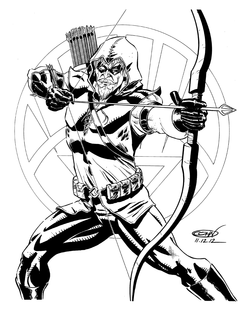 788x1000 Green Arrow Coloring Pages