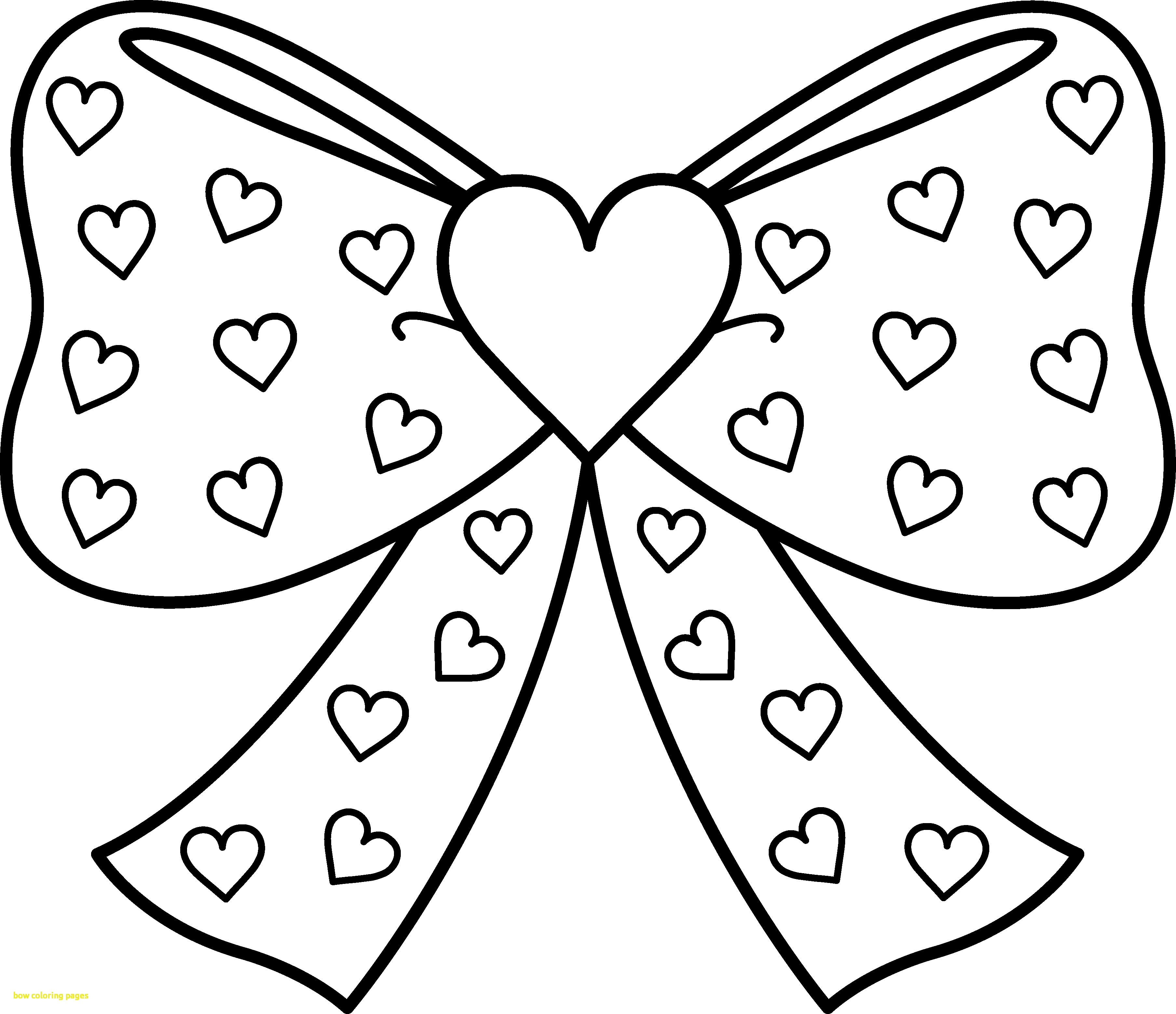 3615x3118 Bow Coloring Pages With Bow With Hearts Coloring Page Free Clip