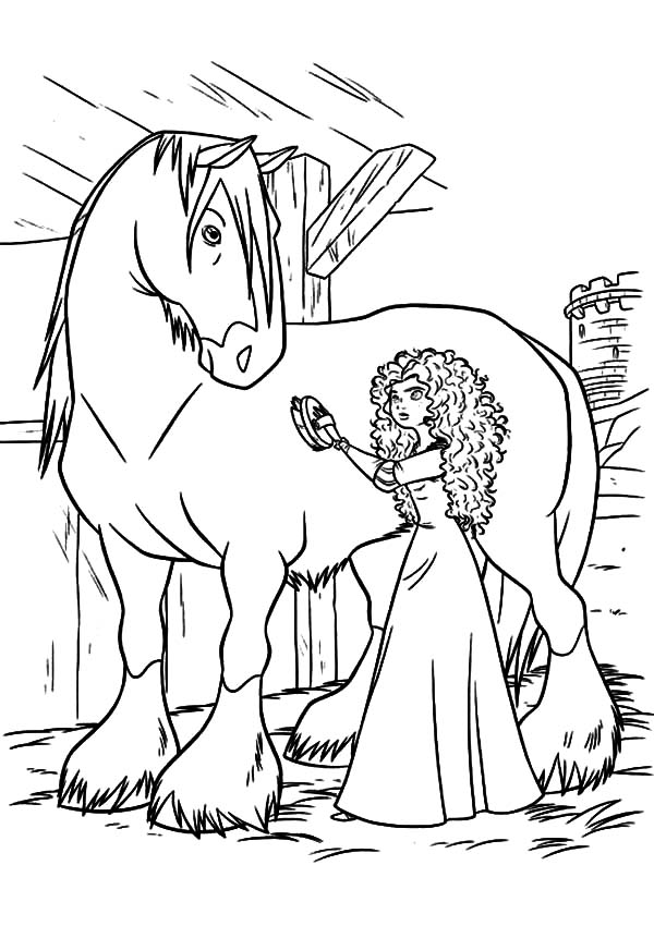 600x850 Princess Merida Prepare With Her Arrow And Bow Coloring Pages