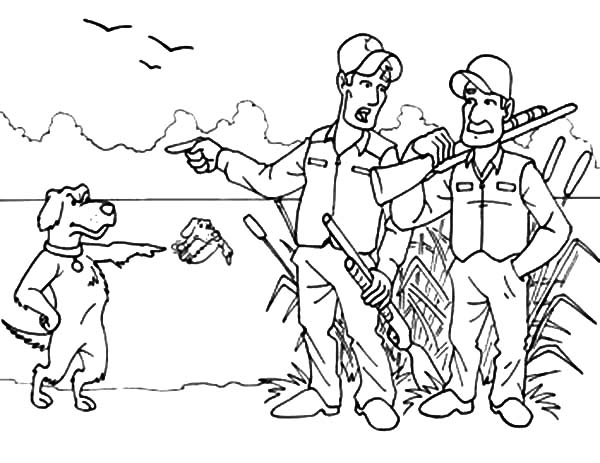 600x463 Smartness Hunting Coloring Pages To Print Dog Gun Adult Bow Bear