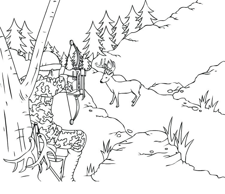 751x649 Bow Coloring Page Perspective Hunting Coloring Pages Rainbow