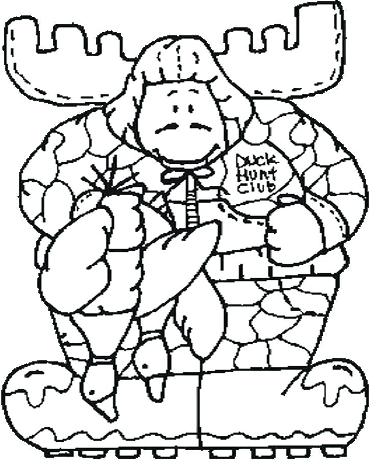 725x900 Bow Hunting Coloring Pages Moose Page Color Book Best Coloring