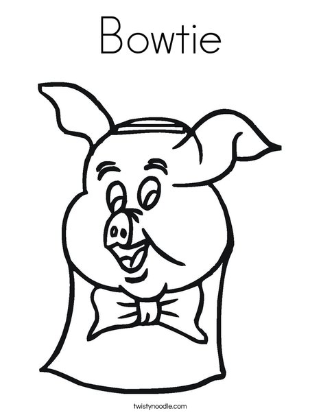 468x605 Bowtie Coloring Page