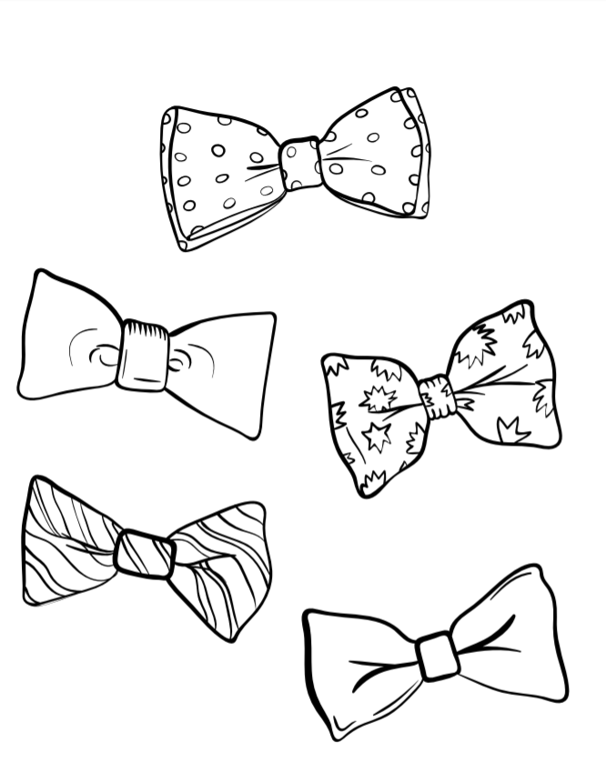 Bow Tie Coloring Page Scenery Mountains - vrogue.co