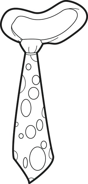 300x625 Tie Coloring Page Polka Dot Neck Tie Coloring Page For Kids Bow