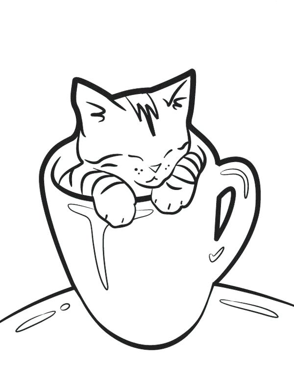 600x776 Coloring Page Cat