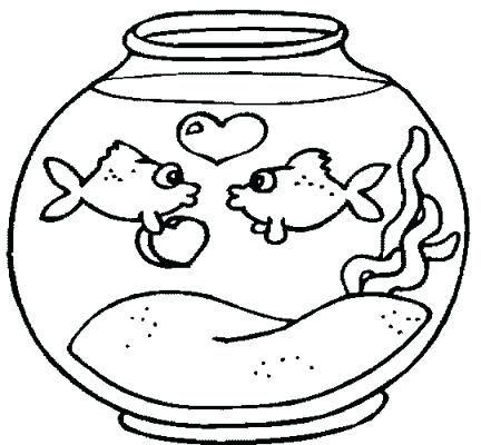 432x400 Fish Bowl Coloring Pages Fish Bowl Coloring Pages Easy Sheet Page