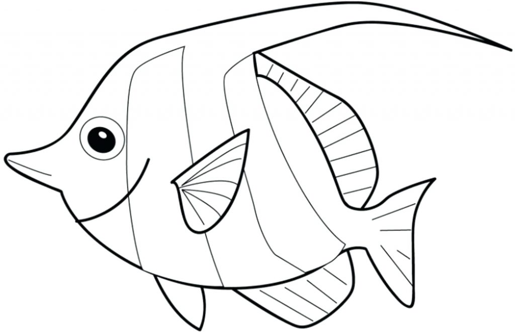 1024x661 Coloring Pages Coloring Pages Of Fish Angel Printable A Page
