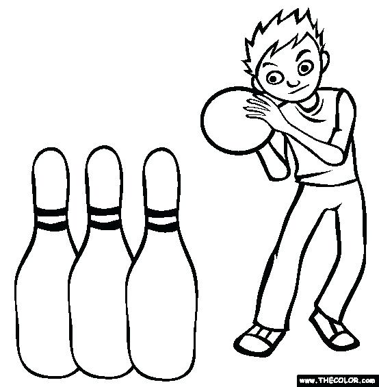 554x565 Bowling Pin Colouring Page Best Birthday Party Images