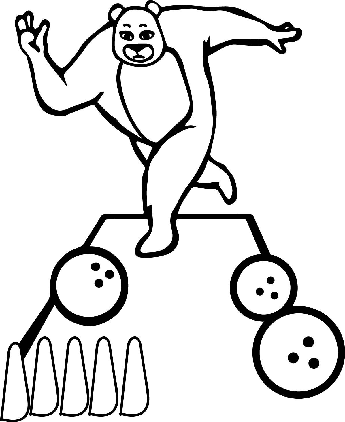 1197x1465 Cool Bowling Playing Bear Coloring Page Mcoloring