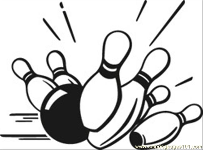 650x481 Bowling Pins Coloring Page