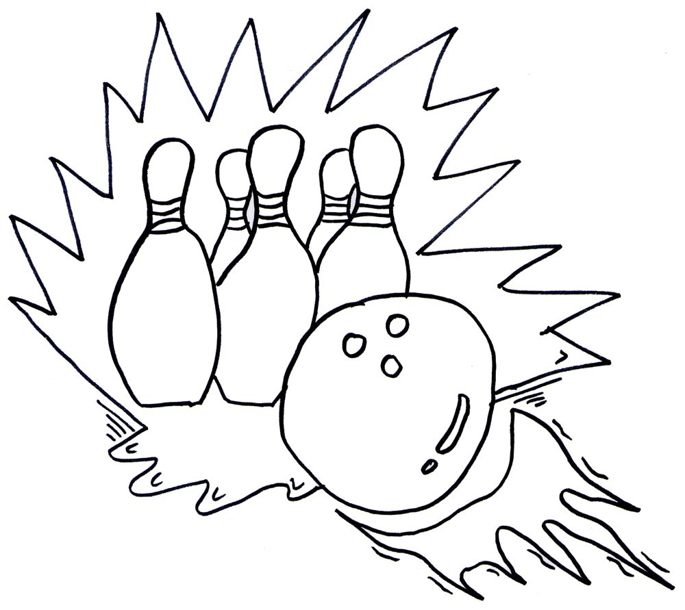 1000x891 Bowling Coloring Pages For Childrens Printable For Free