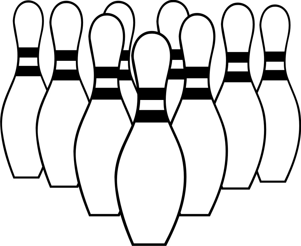 1000x817 Bowling Pins And Stars Coloring Page Free Printable Pictures