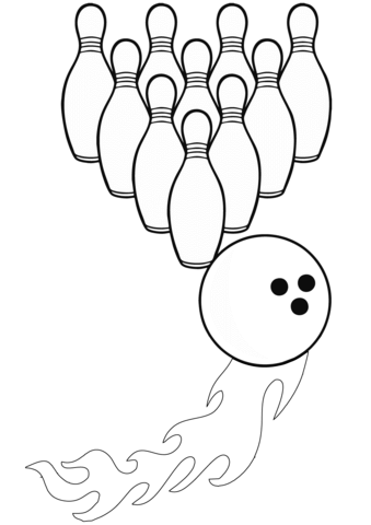 339x480 Bowling Strike Coloring Page Free Printable Pages On Bowling