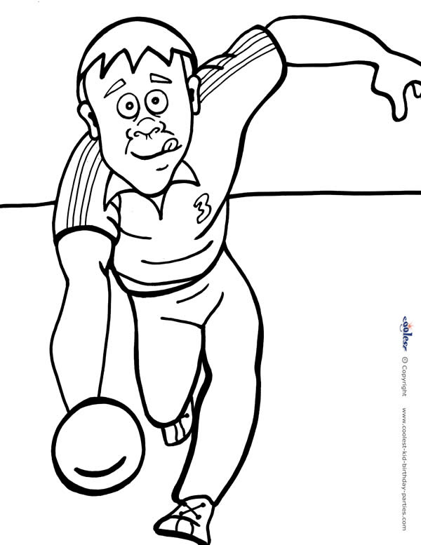 600x777 Printable Bowling Coloring Pages