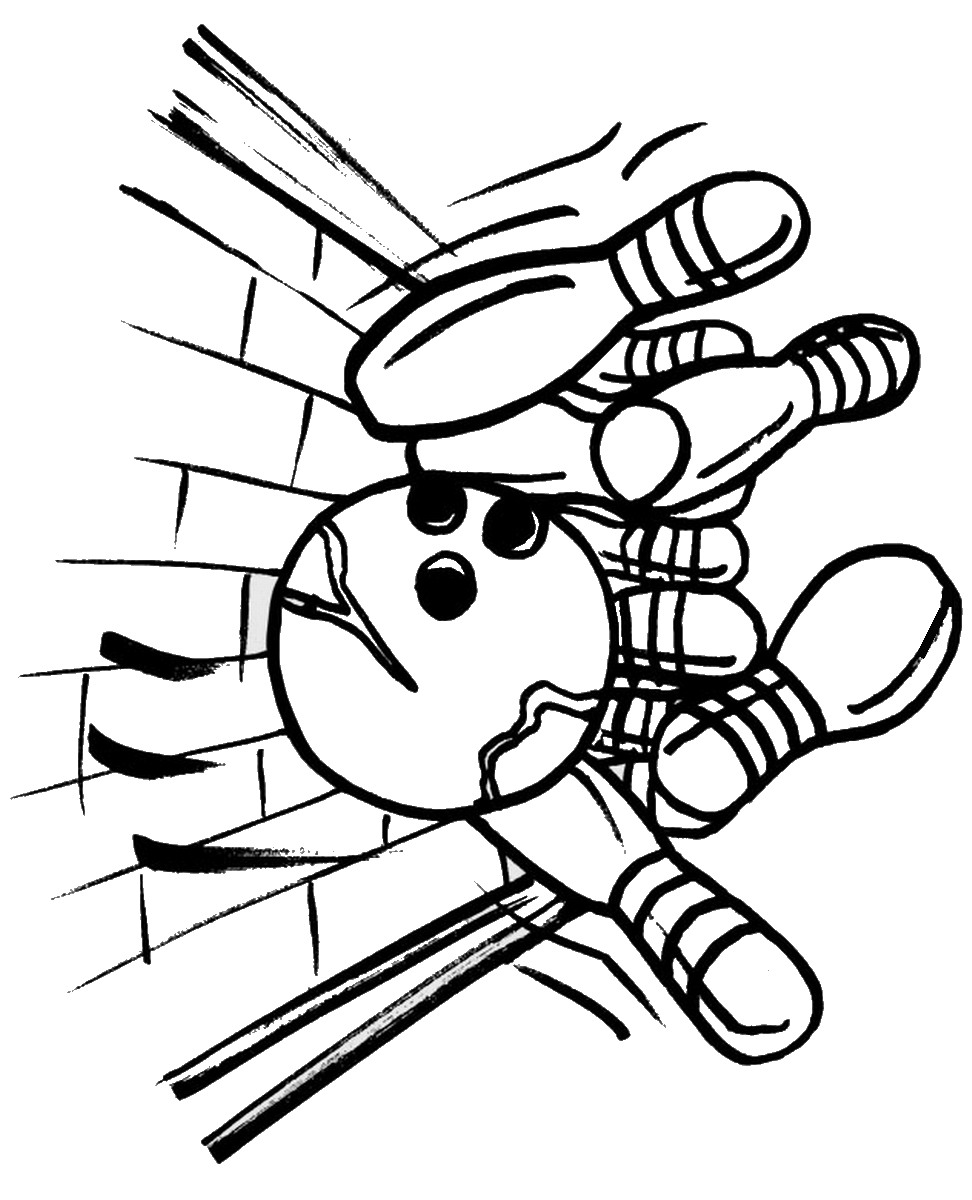 972x1200 Bowling Coloring Pages