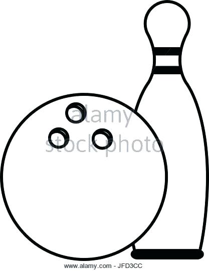 417x540 Bowling Pin Coloring Page