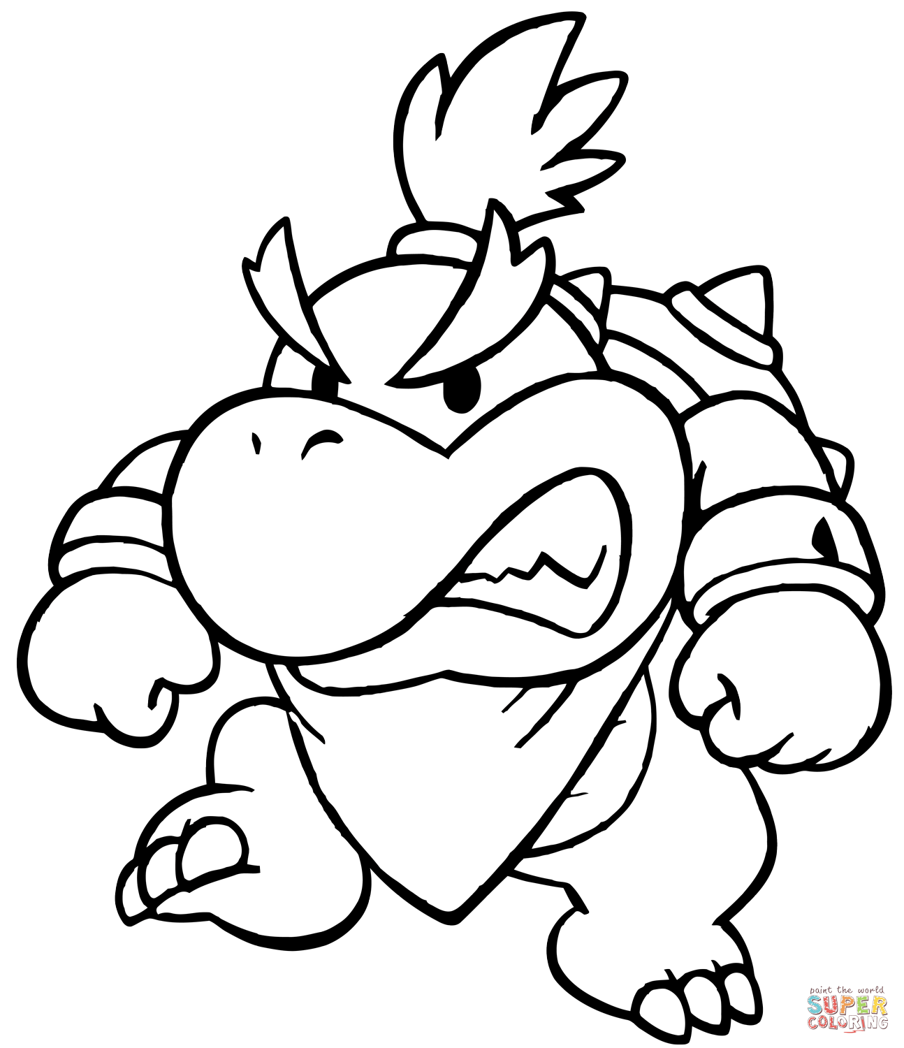 1294x1500 Bowser Coloring Pages Baby Page Free Printable