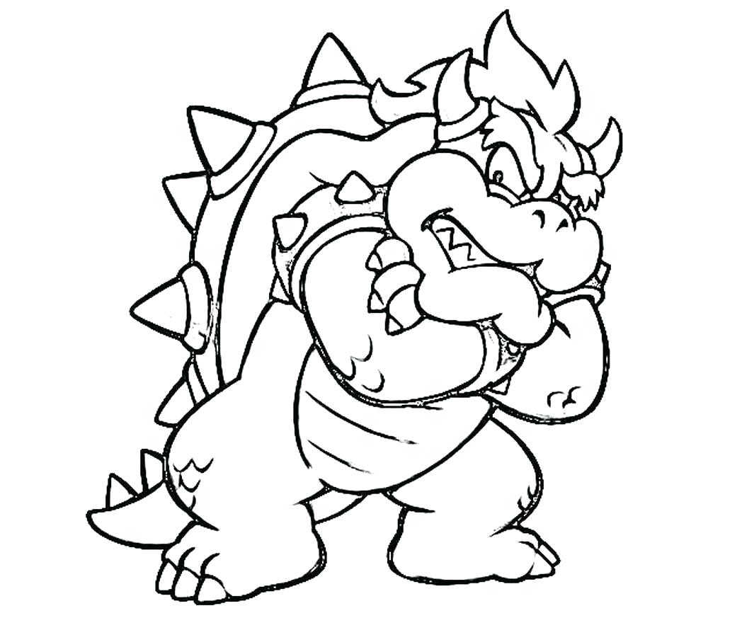 1048x873 Bowser Coloring Pages Page Free Printable Within