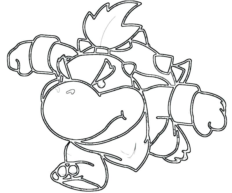 800x667 Bowser Coloring Pages Jr Coloring Page To Print Bowser Jr Coloring