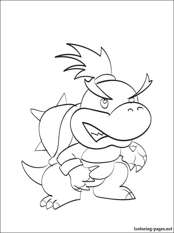 560x750 Bowser Jr Mario Coloring Page To Print Coloring Pages