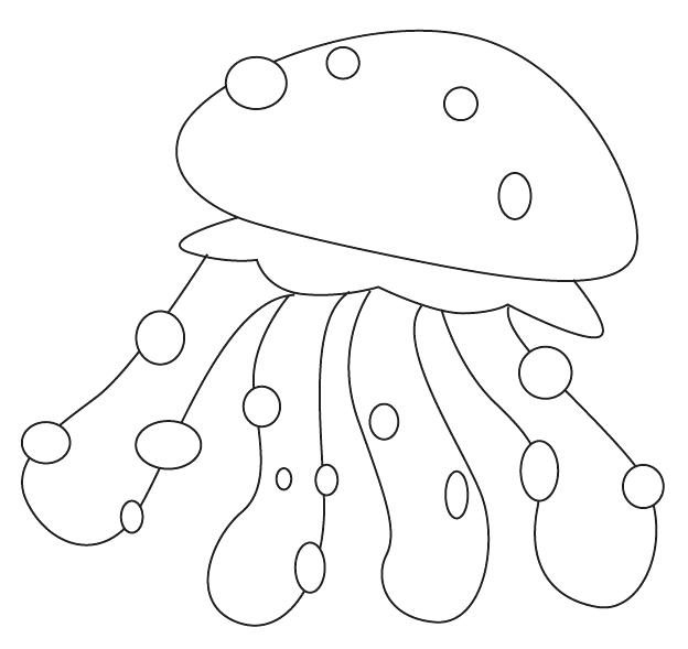 624x589 Jelly Fish Coloring Page Jelly Fish Coloring Sheet Jellyfish