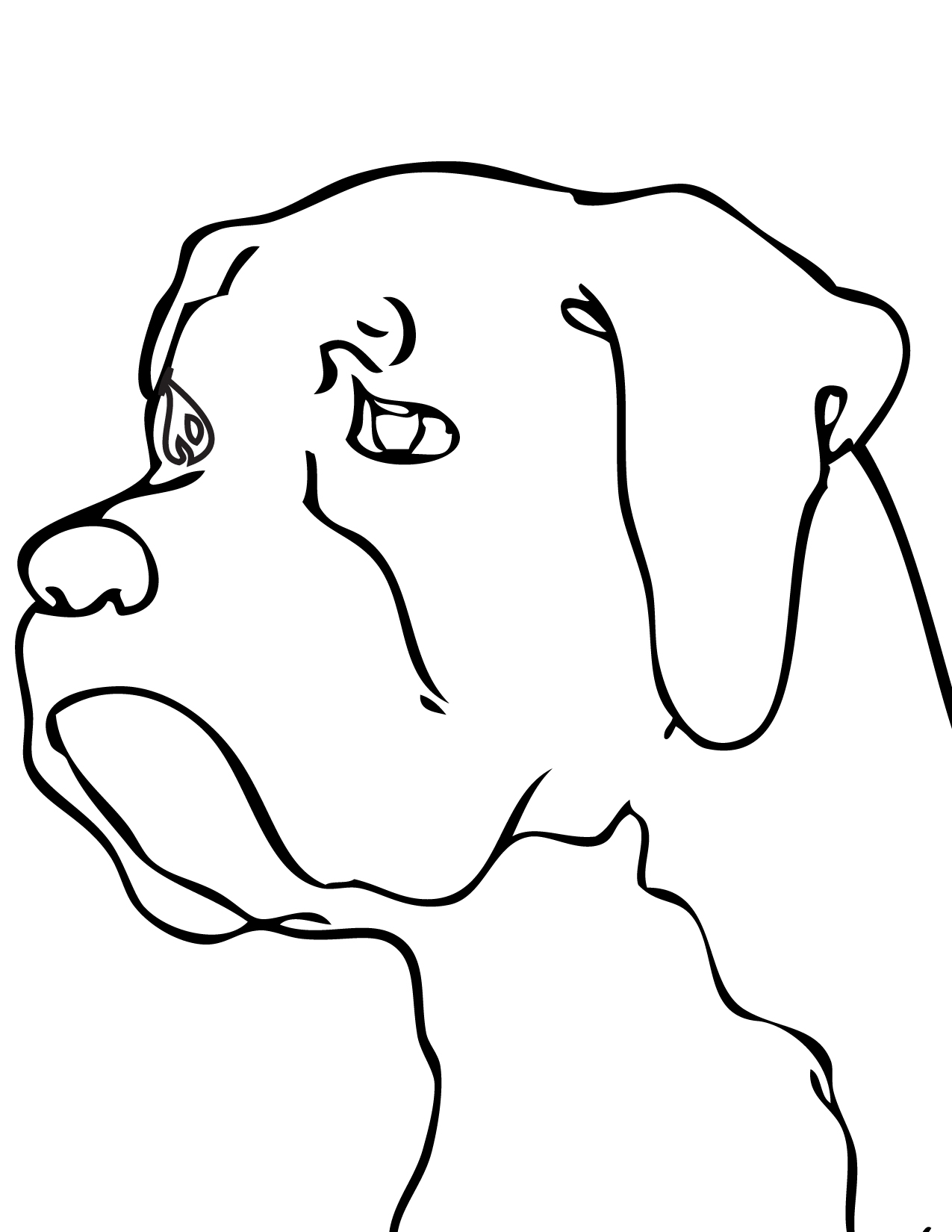 1275x1650 Boxer Coloring Page