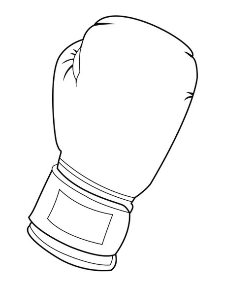 457x582 Black And White Boxing Glove'