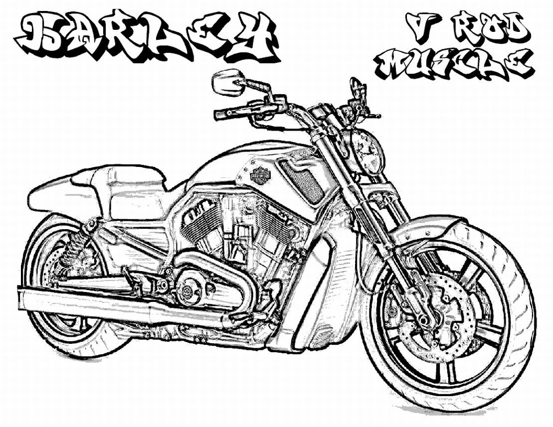 1109x857 Printable Harley Davidson Coloring Pages Lrg Kids Cute