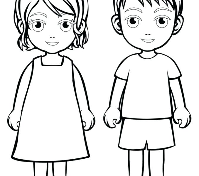 678x600 Boy And Girl Colouring Pictures Printable Coloring Boy And Girl