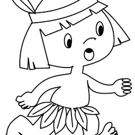 268x268 Coloring Page Of Indian Boy Best Girl Holding Hands Thanksgiving