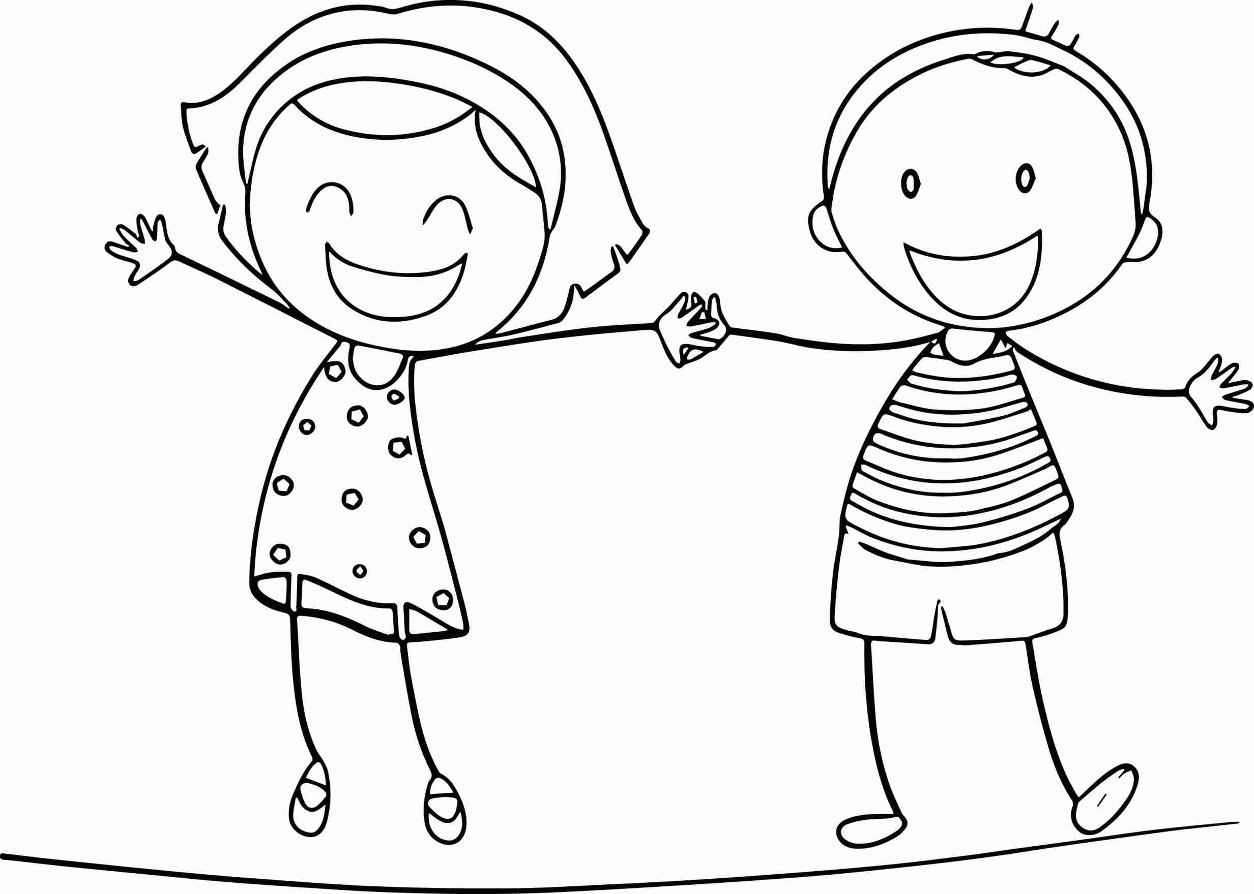 2465x1759 Boy And Girl Holding Hands Coloring Page Web Coloring Pages