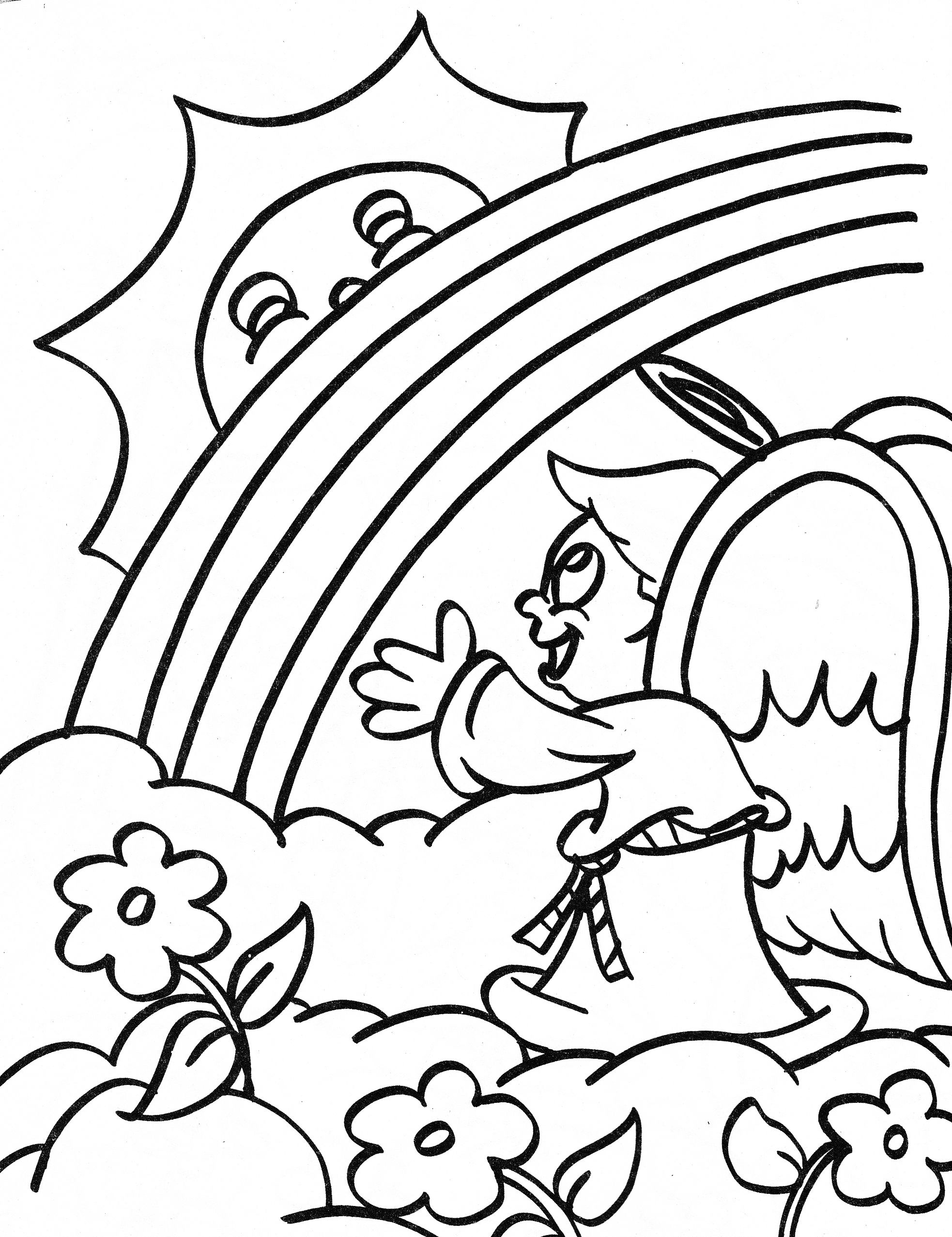 1966x2554 Angel Coloring Page