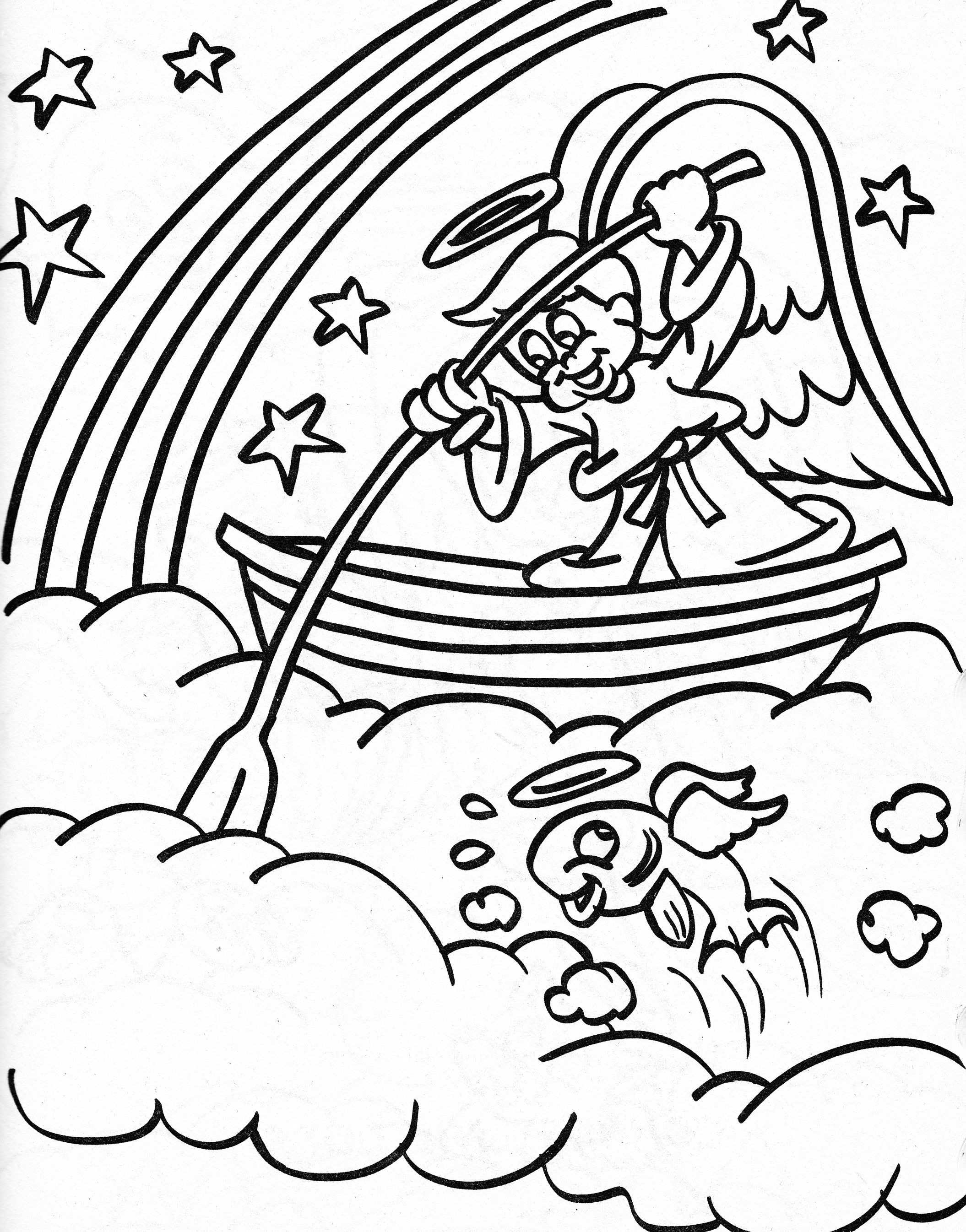 2110x2692 Angel Coloring Page
