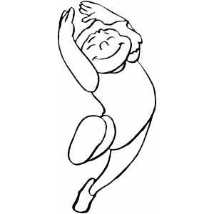 300x300 Boy Enjoying Ballet Coloring Page