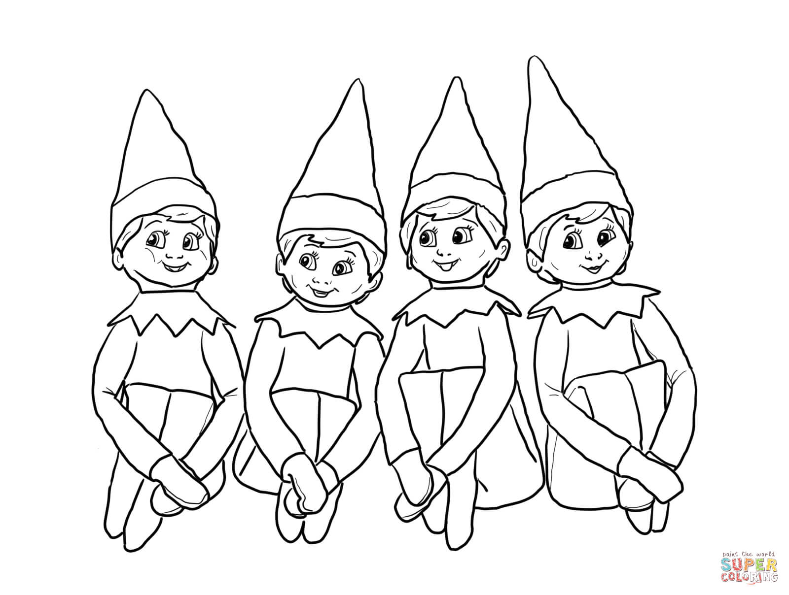 1600x1208 Valuable Elf On The Shelf Coloring Pages Boy Printable For Kids