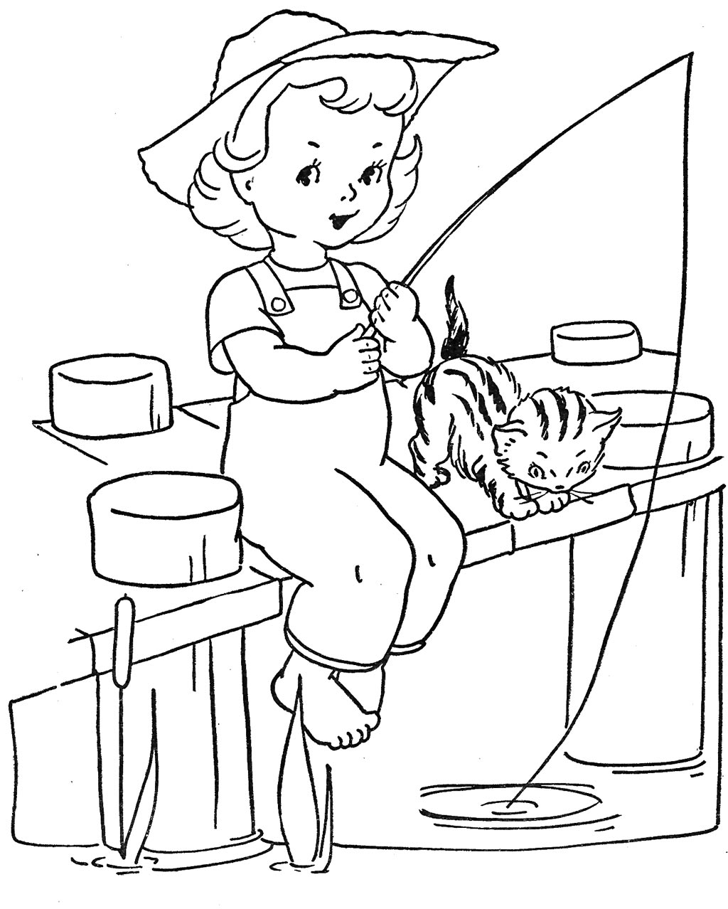 1024x1278 Fishing Coloring Pages