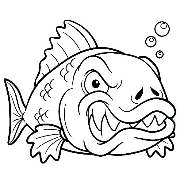 600x600 Fishing Coloring Pages Fish Color Pages For Angry Monster Fish