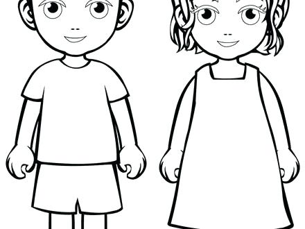 440x330 Girl Coloring Page Boy And Girl Coloring Pages Coloring Home Cute