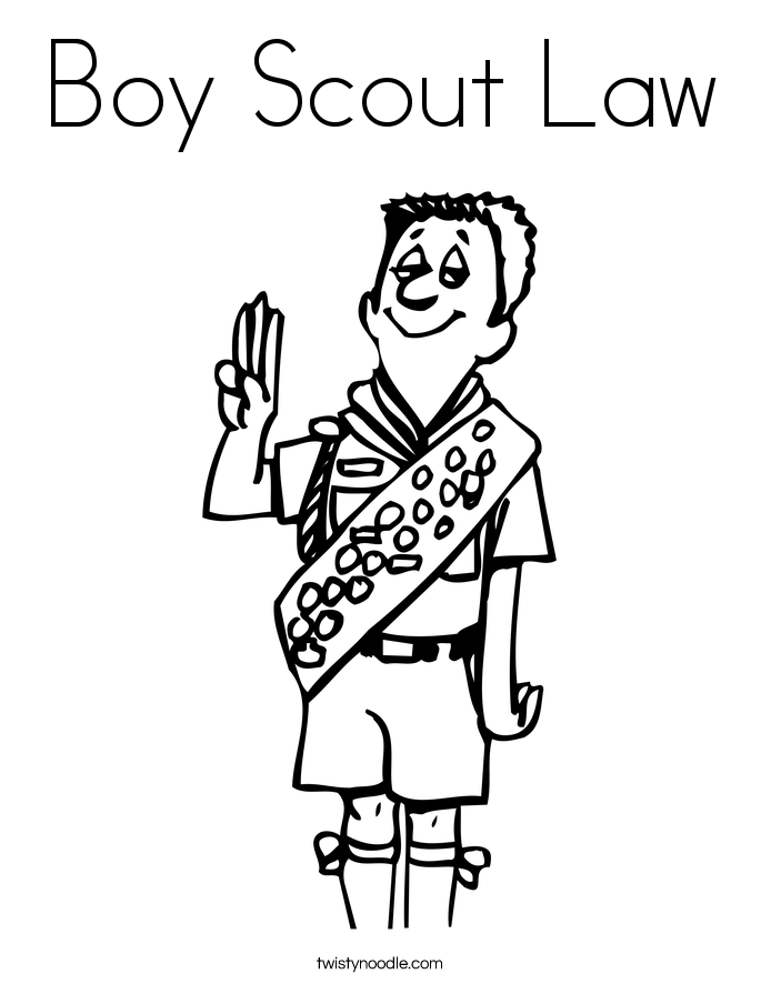 685x886 Boy Scout Law Coloring Page