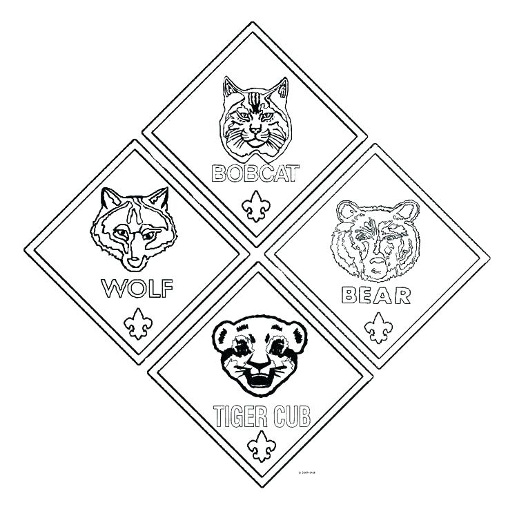 736x744 Tiger Cub Scout Coloring Pages Free Cub Scout Man Printable All